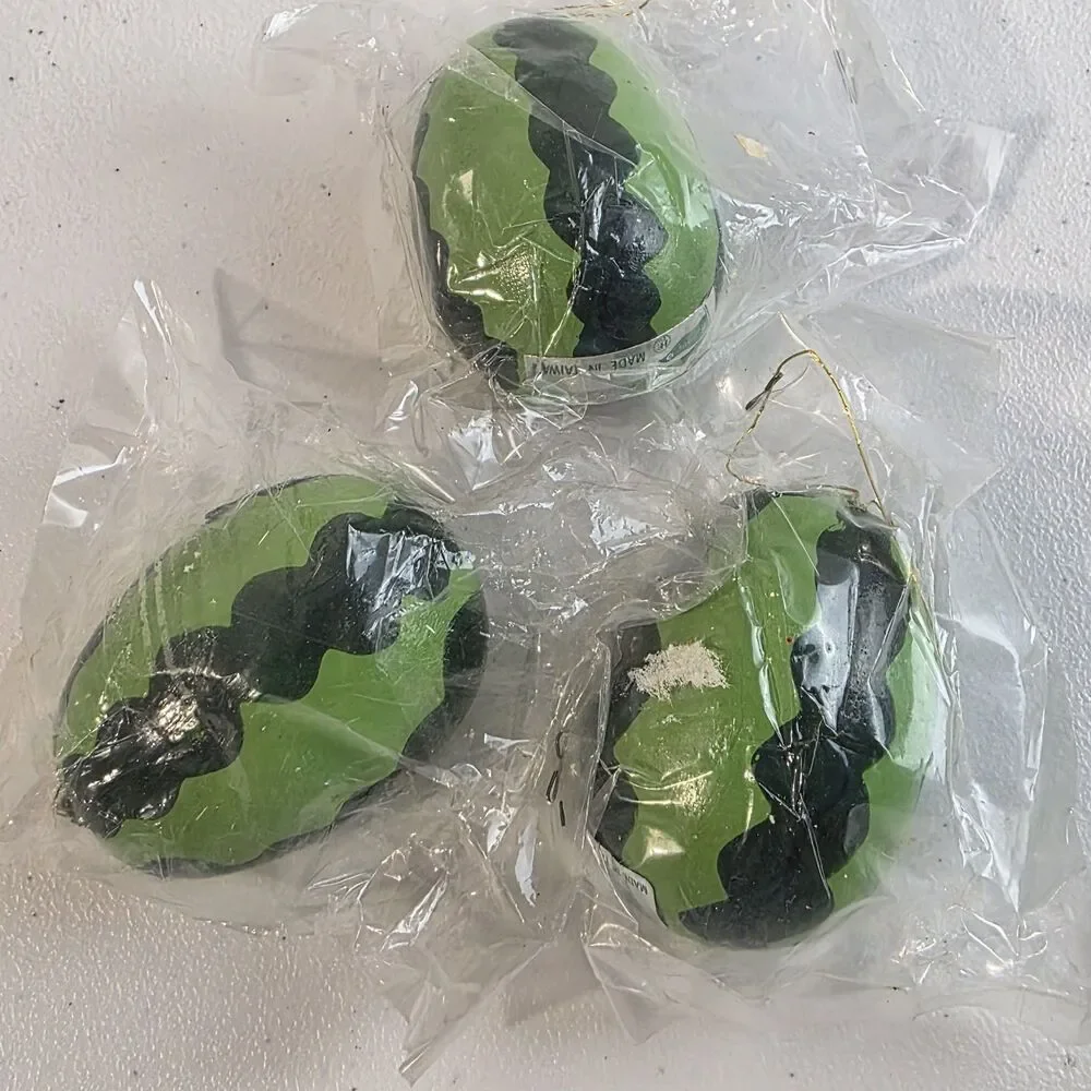 NOS Lot of 11 Banner Brand Christmas Ornament Taiwan Fruit Apple Pear Watermelon